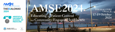 AMSE 2024, Educating for patient-centred and community-engaged healthcare, 17-19 Οκτωβρίου 2024, Θεσσαλονίκη